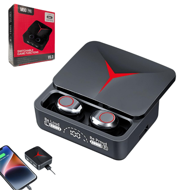 AURICULAR GAMER BLUETOOTH M90 PRO (Pack Revendedor x 2)